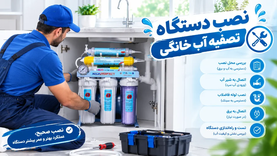 نصب دستگاه تصفیه آب خانگی