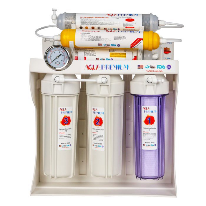waterpurifier aqua premium model A9POAB12-FG-TL4 دستگاه تصفیه آب 9 فیلتر برند آکواپرمیوم و مخزن تانک لایف 16 لیتری