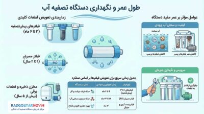 عمر مفید دستگاه تصفیه آب چقدر است؟