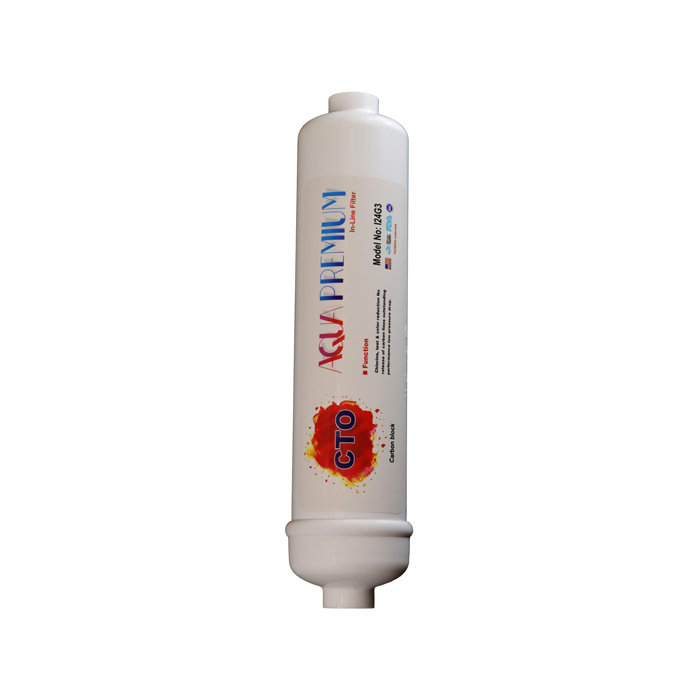 Aquapremium Inline CTO Filter خرید فیلتر کربن بلاک CTO آکواپرمیوم مناسب انواع دستگاه تصفیه آب خانگی اینلاین