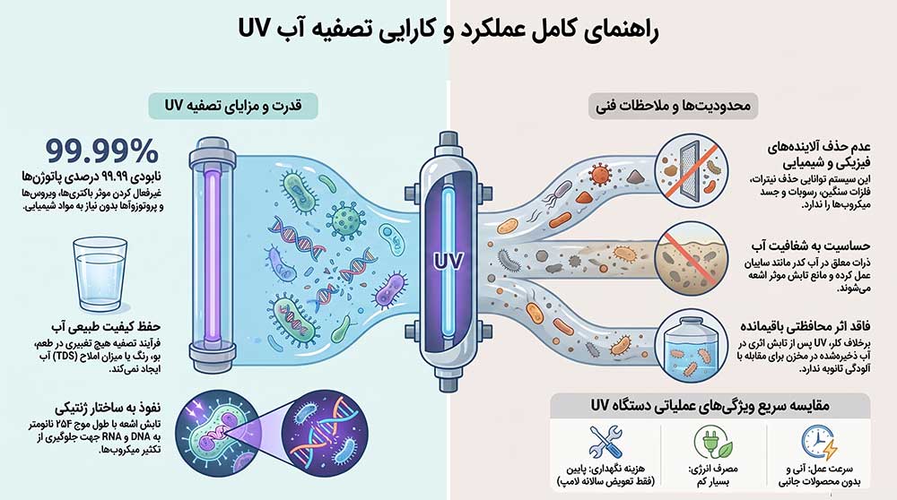 دستگاه تصفیه آب UV چیست و چگونه کار میکند؟