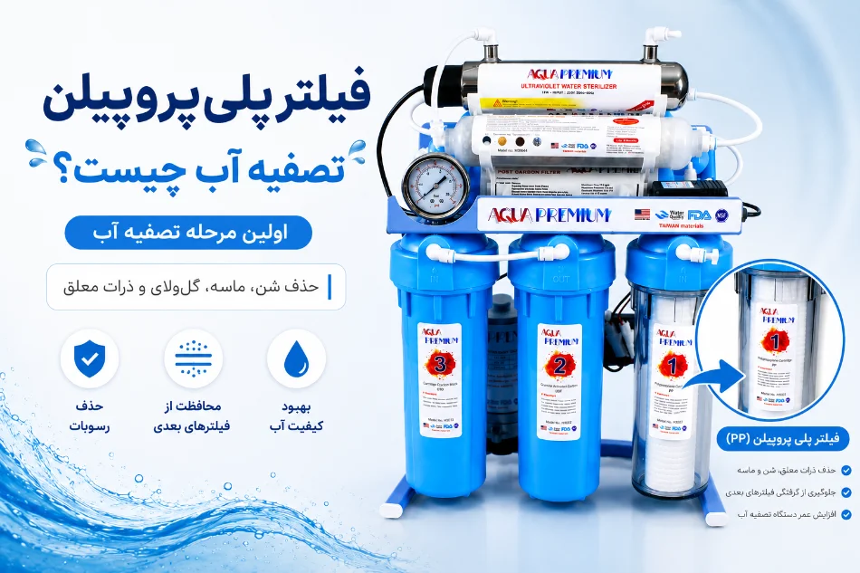 فیلتر پلیپروپیلن تصفیه آب چیست؟ راهنمای کامل فیلتر PP
