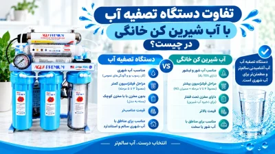 تفاوت دستگاه تصفیه آب با آب شیرین کن خانگی در چیست؟