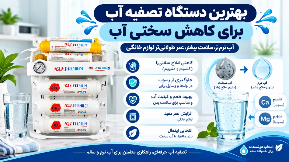 بهترین دستگاه تصفیه آب برای کاهش سختی آب