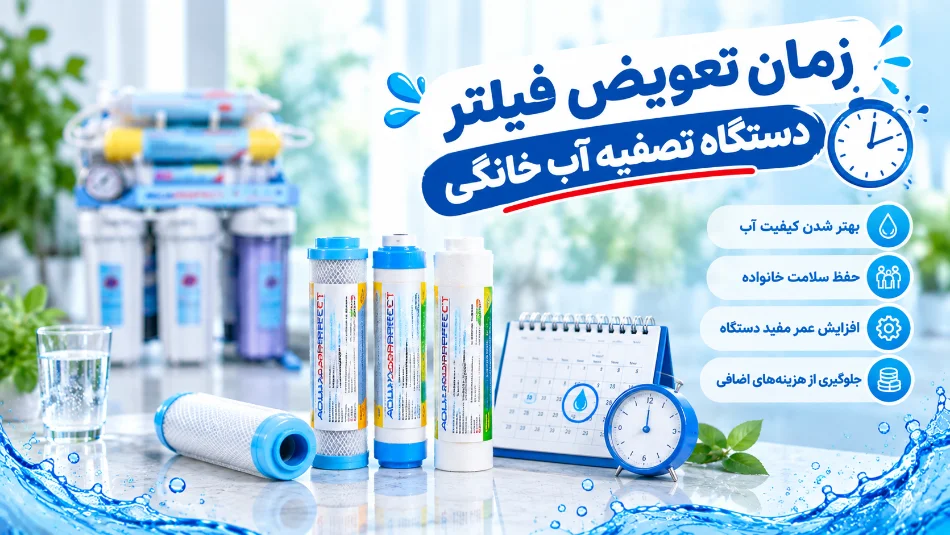 زمان تعویض فیلتر دستگاه تصفیه آب خانگی